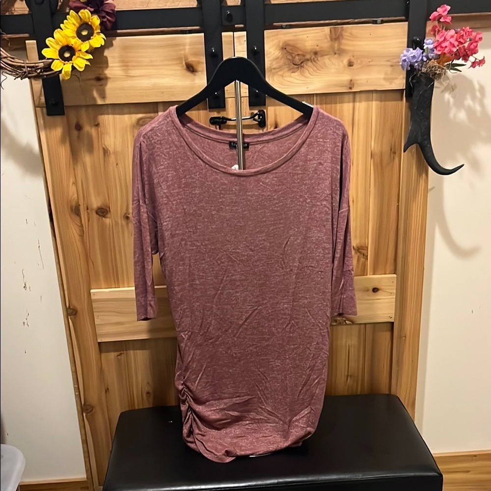 Express Dusty Rose Gathered Tunic